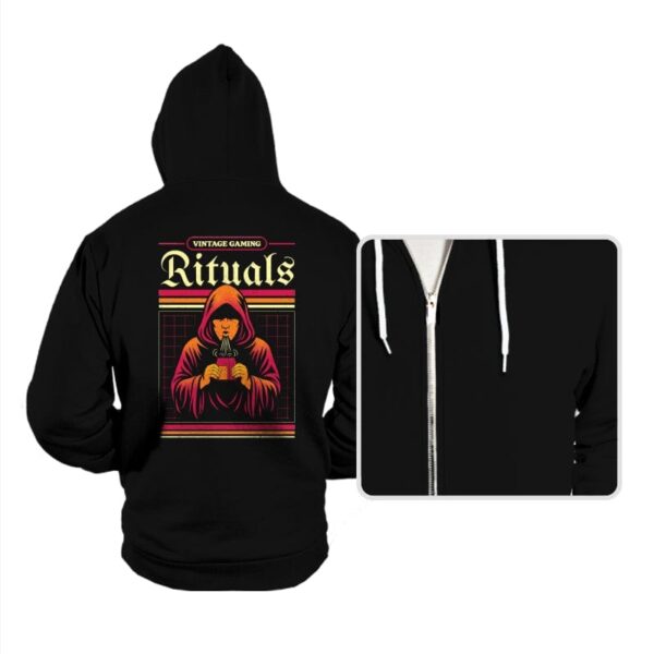 Vintage Gaming Rituals  - Hoodies Hoodies RIPT Apparel Small / Black