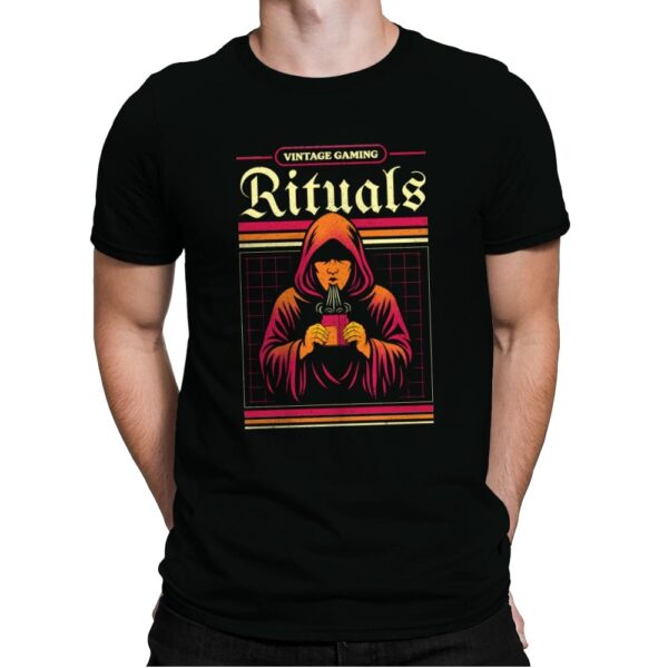 Vintage Gaming Rituals  - Mens Premium T-Shirts RIPT Apparel Small / Black