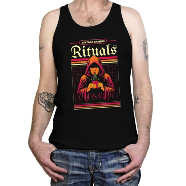 Vintage Gaming Rituals  - Tanktop Tanktop RIPT Apparel X-Small / Black