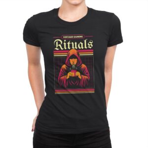 Vintage Gaming Rituals  - Womens Premium T-Shirts RIPT Apparel Small / Black