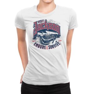 Visit Jackson - Womens Premium T-Shirts RIPT Apparel Small / White