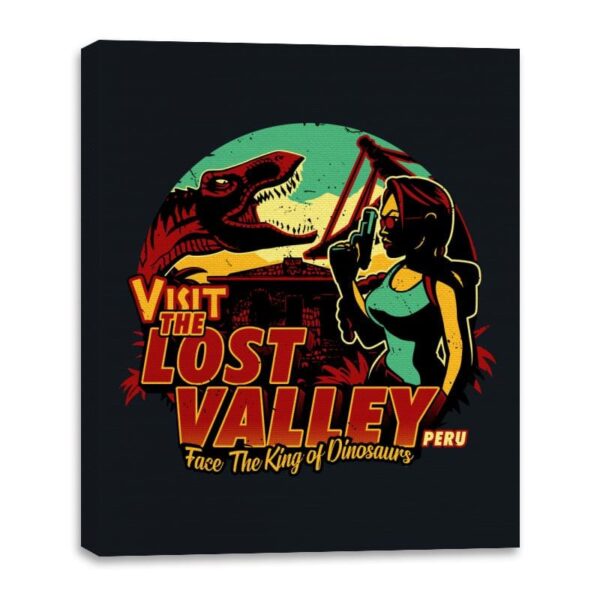 Visit Lost Valley - Canvas Wraps Canvas Wraps RIPT Apparel 16x20 / Black