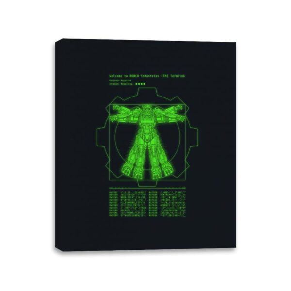 Vitruvian VATS Armor - Canvas Wraps Canvas Wraps RIPT Apparel 11x14 / Black