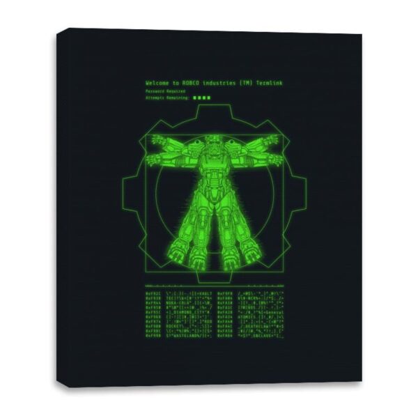 Vitruvian VATS Armor - Canvas Wraps Canvas Wraps RIPT Apparel 16x20 / Black
