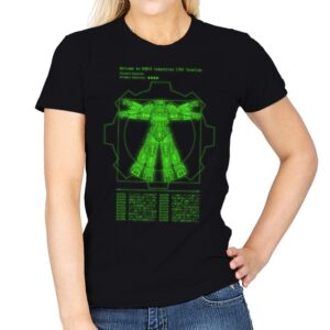 Vitruvian VATS Armor - Womens T-Shirts RIPT Apparel Small / Black