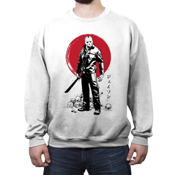 Voorhees Sumi-e - Crew Neck Sweatshirt Crew Neck Sweatshirt RIPT Apparel Small / White