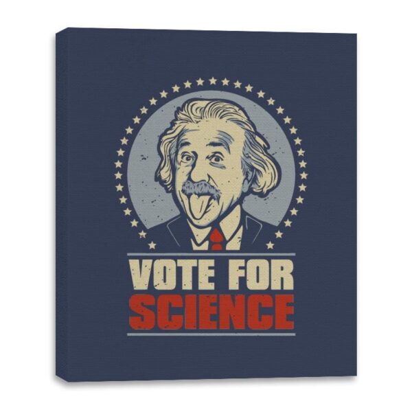 Vote for Science - Canvas Wraps Canvas Wraps RIPT Apparel 16x20 / Navy