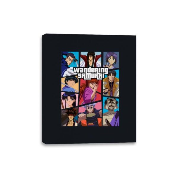 Wandering Samurai - Canvas Wraps Canvas Wraps RIPT Apparel 8x10 / Black