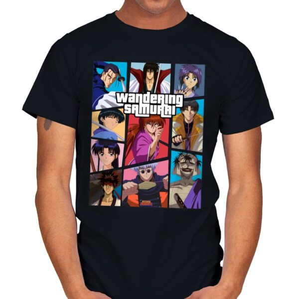 Wandering Samurai - Mens T-Shirts RIPT Apparel Small / Black