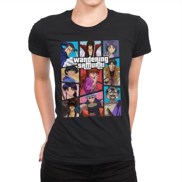 Wandering Samurai - Womens Premium T-Shirts RIPT Apparel Small / Black