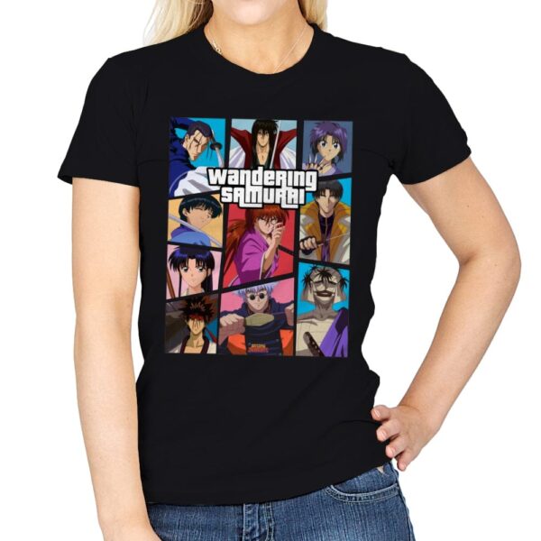 Wandering Samurai - Womens T-Shirts RIPT Apparel Small / Black