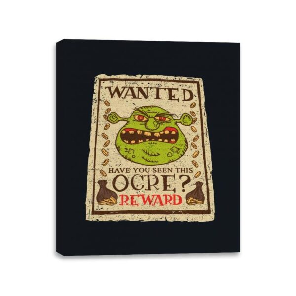 Wanted Ogre - Canvas Wraps Canvas Wraps RIPT Apparel 11x14 / Black