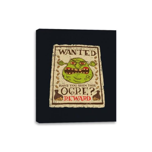 Wanted Ogre - Canvas Wraps Canvas Wraps RIPT Apparel 8x10 / Black