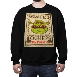 Wanted Ogre - Crew Neck Sweatshirt Crew Neck Sweatshirt RIPT Apparel Small / Black