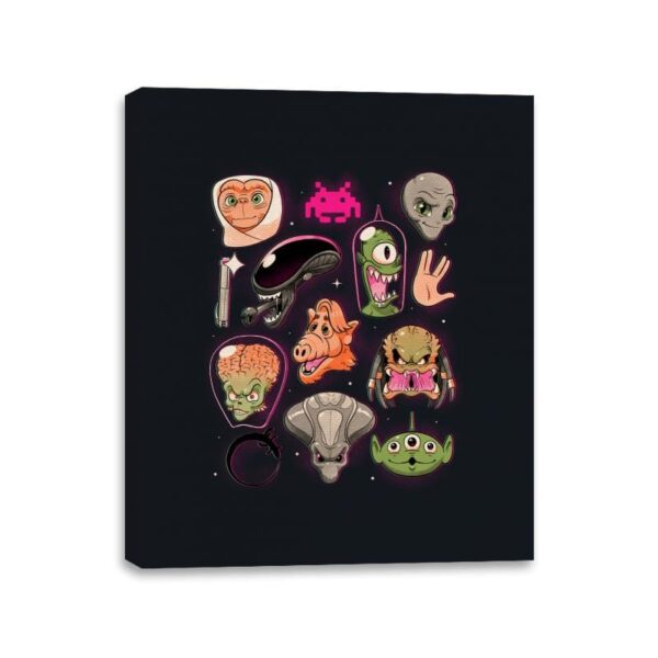 We Love Aliens  - Canvas Wraps Canvas Wraps RIPT Apparel 11x14 / Black