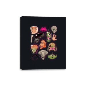 We Love Aliens  - Canvas Wraps Canvas Wraps RIPT Apparel 8x10 / Black