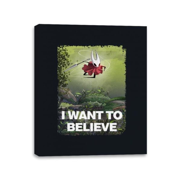 We Want to Believe - Canvas Wraps Canvas Wraps RIPT Apparel 11x14 / Black
