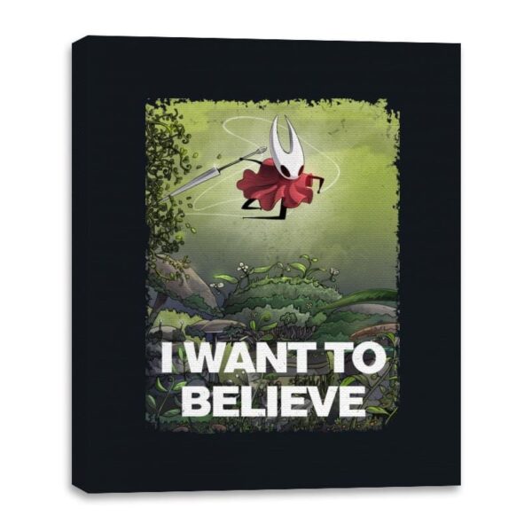 We Want to Believe - Canvas Wraps Canvas Wraps RIPT Apparel 16x20 / Black