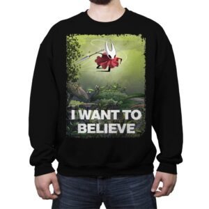 We Want to Believe - Crew Neck Sweatshirt Crew Neck Sweatshirt RIPT Apparel Small / Black