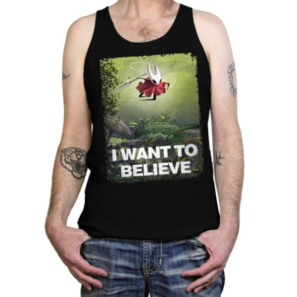 We Want to Believe - Tanktop Tanktop RIPT Apparel X-Small / Black