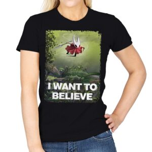 We Want to Believe - Womens T-Shirts RIPT Apparel Small / Black