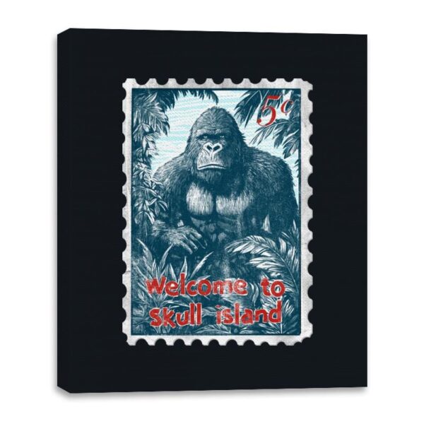Welcome to Skull Island - Canvas Wraps Canvas Wraps RIPT Apparel 16x20 / Black