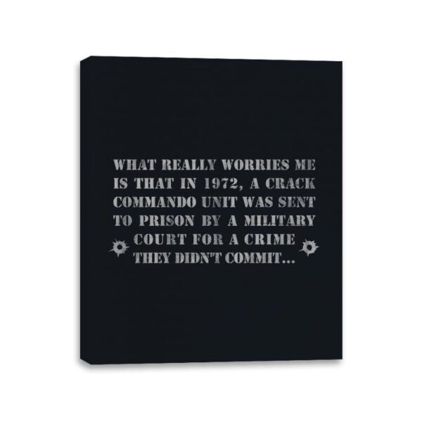 What Really Worries Me - Canvas Wraps Canvas Wraps RIPT Apparel 11x14 / Black