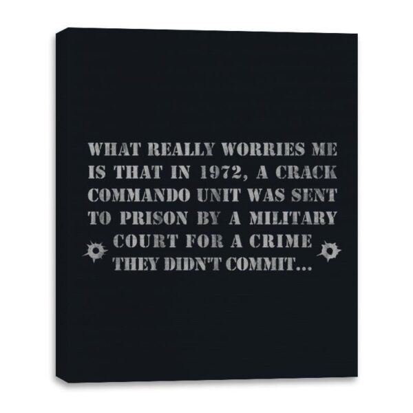 What Really Worries Me - Canvas Wraps Canvas Wraps RIPT Apparel 16x20 / Black