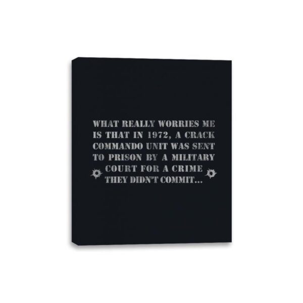 What Really Worries Me - Canvas Wraps Canvas Wraps RIPT Apparel 8x10 / Black