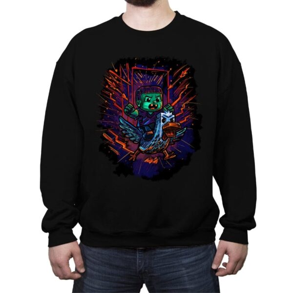 What the Cluck?! - Crew Neck Sweatshirt Crew Neck Sweatshirt RIPT Apparel Small / Black