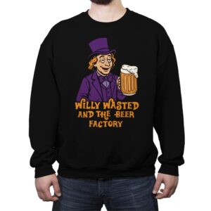 Willy Wasted - Crew Neck Sweatshirt Crew Neck Sweatshirt RIPT Apparel Small / Black