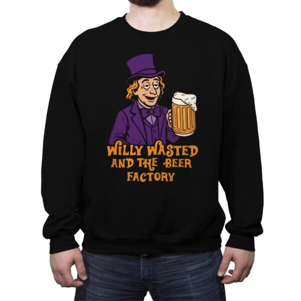 Willy Wasted - Crew Neck Sweatshirt Crew Neck Sweatshirt RIPT Apparel Small / Black