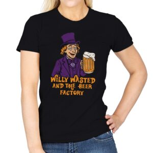 Willy Wasted - Womens T-Shirts RIPT Apparel Small / Black