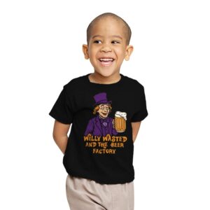 Willy Wasted - Youth T-Shirts RIPT Apparel X-small / Black