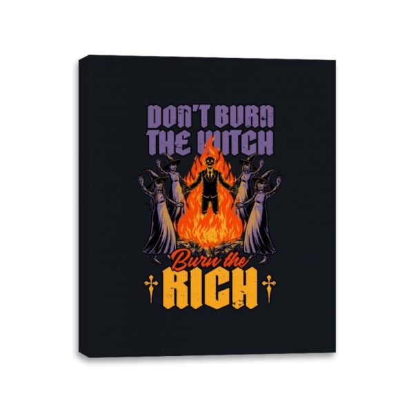 Witch Burn Rich - Canvas Wraps Canvas Wraps RIPT Apparel 11x14 / Black