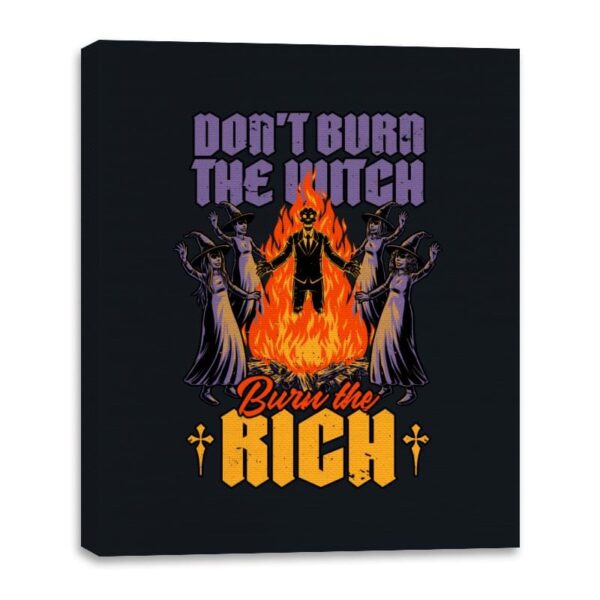 Witch Burn Rich - Canvas Wraps Canvas Wraps RIPT Apparel 16x20 / Black
