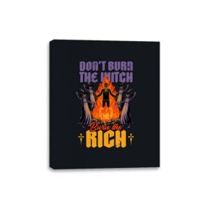 Witch Burn Rich - Canvas Wraps Canvas Wraps RIPT Apparel 8x10 / Black