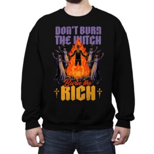 Witch Burn Rich - Crew Neck Sweatshirt Crew Neck Sweatshirt RIPT Apparel Small / Black
