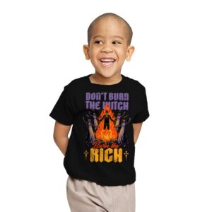 Witch Burn Rich - Youth T-Shirts RIPT Apparel X-small / Black