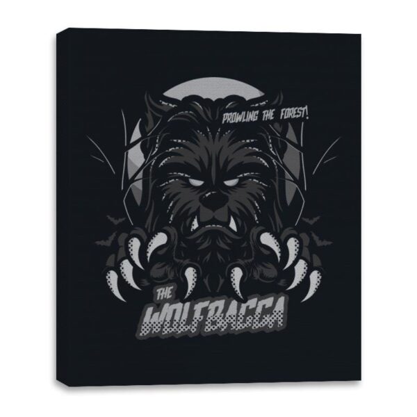 Wolfbacca - Canvas Wraps Canvas Wraps RIPT Apparel 16x20 / Black