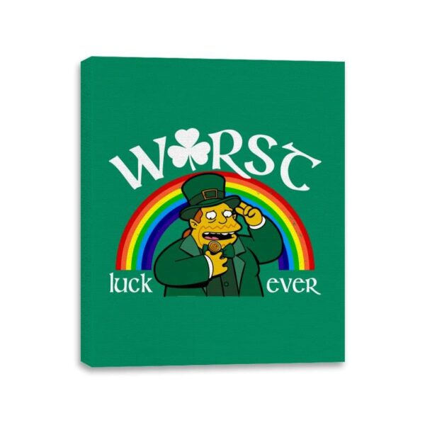 Worst Luck Ever - Canvas Wraps Canvas Wraps RIPT Apparel 11x14 / Kelly