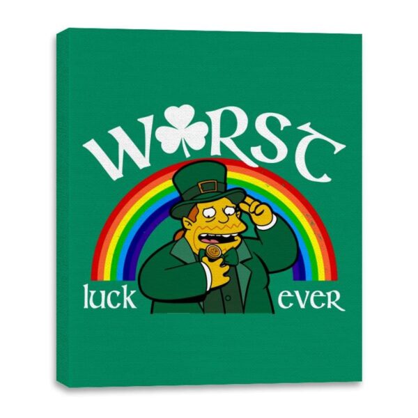 Worst Luck Ever - Canvas Wraps Canvas Wraps RIPT Apparel 16x20 / Kelly