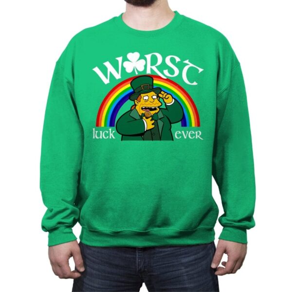 Worst Luck Ever - Crew Neck Sweatshirt Crew Neck Sweatshirt RIPT Apparel Small / Irish Green