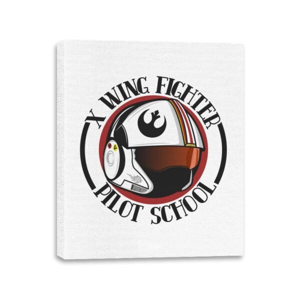 X Wing Pilot School - Canvas Wraps Canvas Wraps RIPT Apparel 11x14 / White