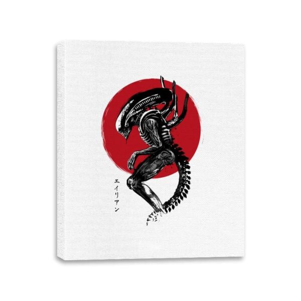 Xenomorph Sumi-e - Canvas Wraps Canvas Wraps RIPT Apparel 11x14 / White