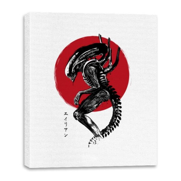 Xenomorph Sumi-e - Canvas Wraps Canvas Wraps RIPT Apparel 16x20 / White