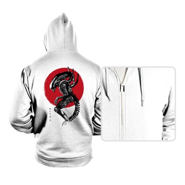 Xenomorph Sumi-e - Hoodies Hoodies RIPT Apparel Small / White