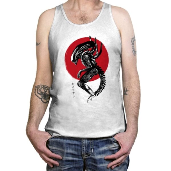 Xenomorph Sumi-e - Tanktop Tanktop RIPT Apparel X-Small / White
