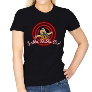 Yabba Dabba Doo, Folks! - Womens T-Shirts RIPT Apparel Small / Black