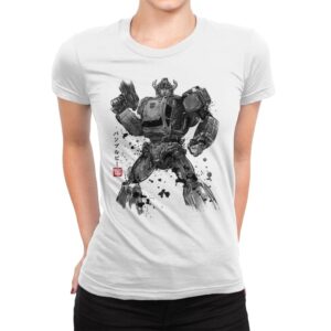 Yellow Bumble Sumi-e - Womens Premium T-Shirts RIPT Apparel Small / White